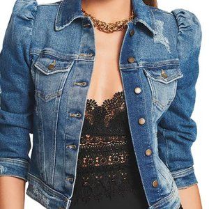 Retrofete Denim Jacket w Puff Sleeves